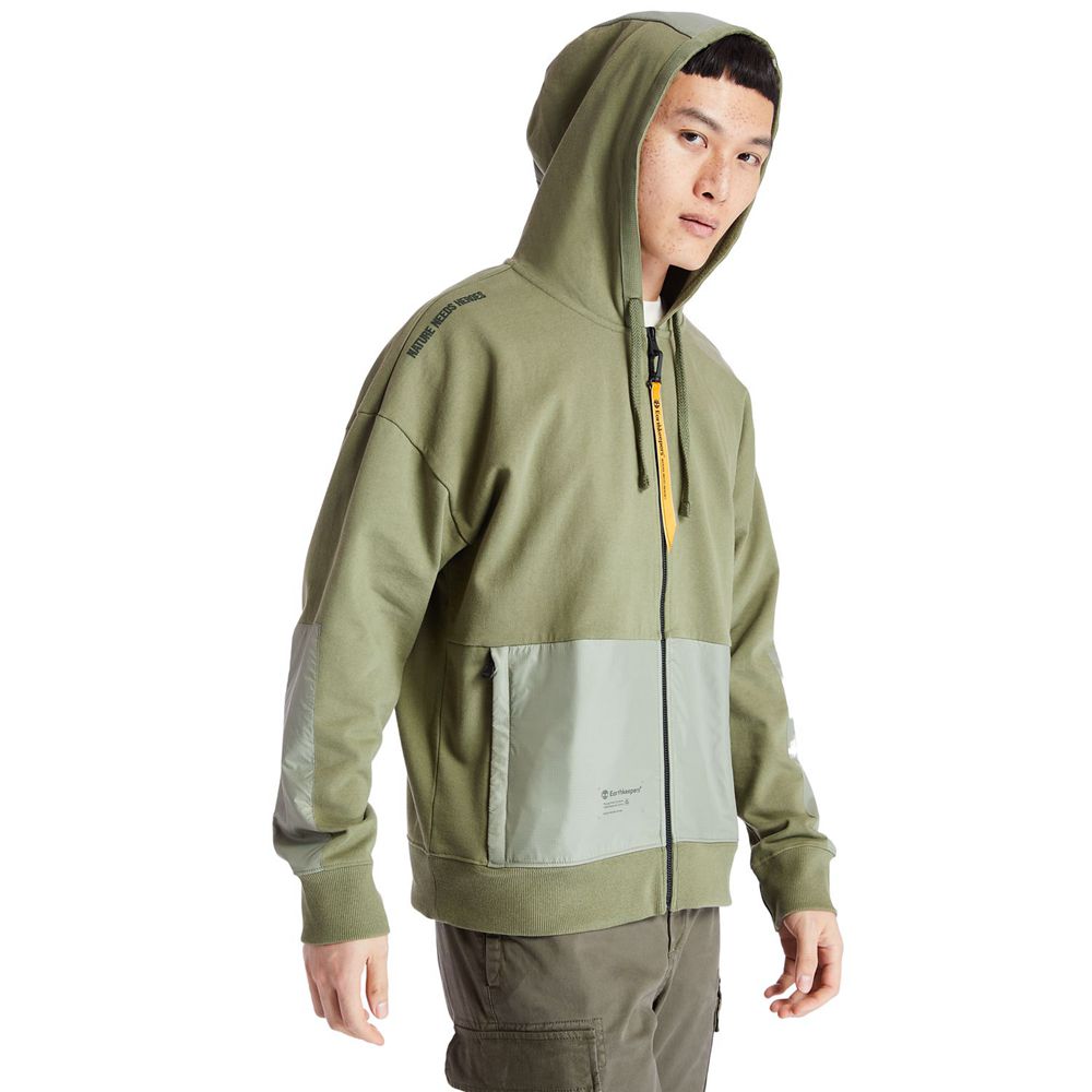 Timberland Φουτερ Ανδρικα Ελιά - Ecoriginal Ek+ Hoodie - Greece 2740369-ZX